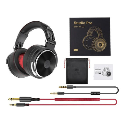 Studio Koptelefoon met 6.35mm en 3.5mm AUX Aansluiting - Headset met Microfoon DJ Headphones Roze-Wit