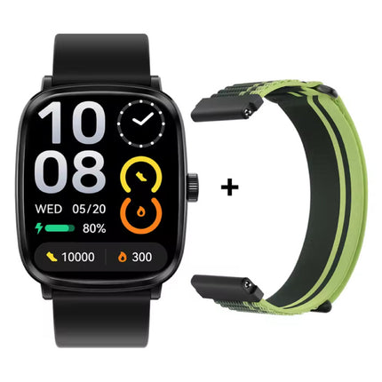 RS5 Smartwatch - 2.01'' AMOLED HD-Display - Hart-en Zuurstof-monitor - Sport Activity Tracker Horloge - Silicoon Bandje - Zwart
