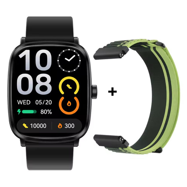 RS5 Smartwatch - 2.01'' AMOLED HD-Display - Hart-en Zuurstof-monitor - Sport Activity Tracker Horloge - Silicoon Bandje - Zwart