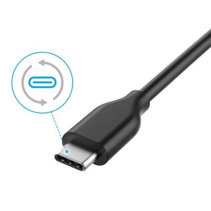 Powerline USB-C Oplaadkabel - 3A Type C Datakabel 90cm Oplader Kabel Zwart