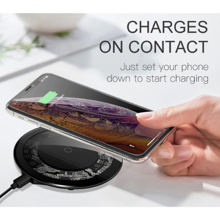 15W Qi Universele Draadloze Oplader Wireless Charging Pad Zwart