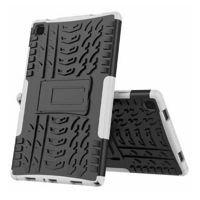 Samsung Galaxy Tab A7 (10.4") Shockproof Cover met Kickstand - Multifunctioneel Hoesje Case Wit