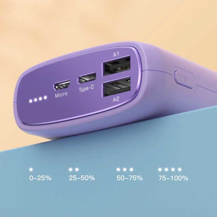 18W Powerbank 20.000mAh - PD/QC3.0 met 3 USB Poorten - Externe Noodaccu Batterij Oplader Charger Geel