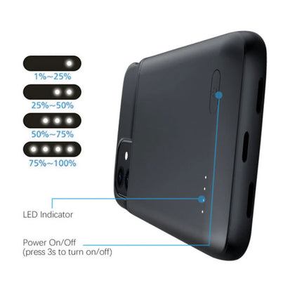 iPhone 13 Pro Max Powercase 4800mAh - Powerbank Batterij Hoesje Oplader Zwart 