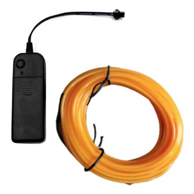 Neon LED Strip 1 Meter - Flexibele Verlichting Tube met  AA Batterij Adapter Waterdicht Oranje
