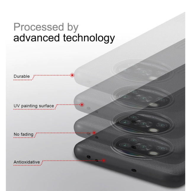Xiaomi Poco X3 NFC Frosted Shield Hoesje - Shockproof Case Cover Cas Zwart