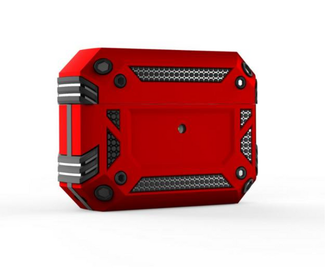 Shockproof Hoesje voor AirPods Pro - AirPod Case PC TPU Cover Skin - Rood