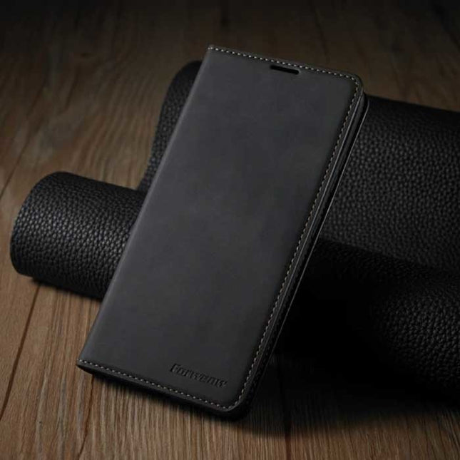 iPhone 14 Pro Flip Case Portefeuille - Wallet Cover Leer Hoesje Zwart