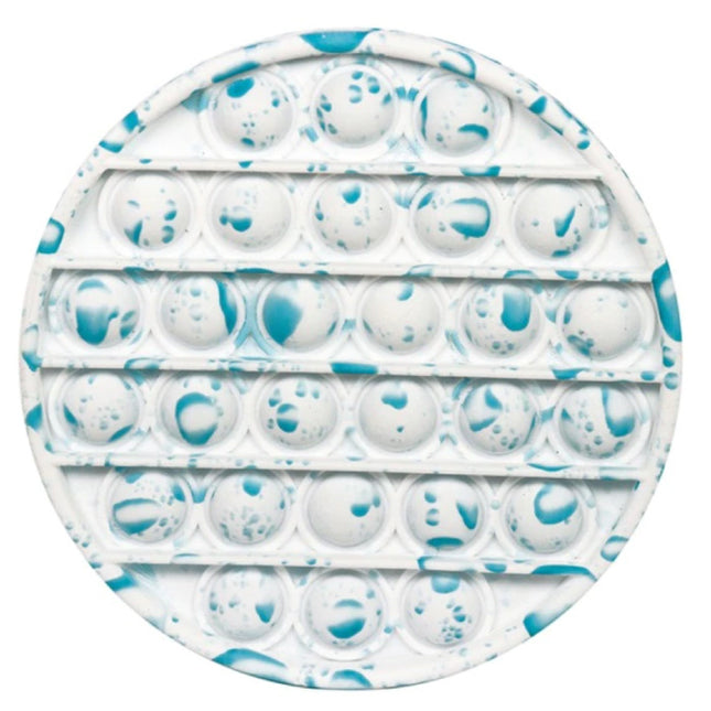 Pop It - Fidget Anti Stress Speelgoed Bubble Toy Siliconen Rondje Blauw-Wit