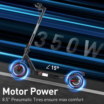 I9 Pro Vouwbare Elektrische Scooter - Off-Road Smart E Step met App - 350W - 25 km/u - 8.5 inch Wielen - Zwart