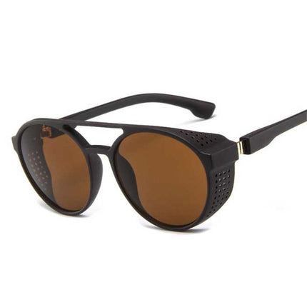 Klassieke Punk Zonnebril voor Heren - Designer Vintage Bril UV400 Eyewear Zilver
