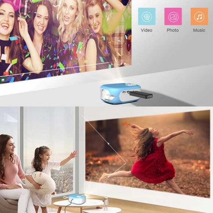 C520 Mini LED Projector - Scherm Beamer Home Theater Media Speler Wit-Blauw