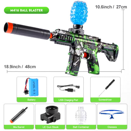 Gel Ball Blaster - M416 Model Speelgoed Soft Shell Foam Shooter - Groen