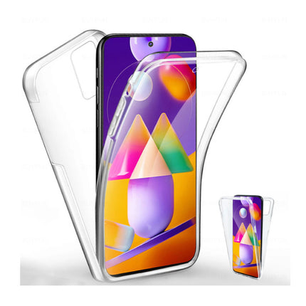 Samsung Galaxy M31S Full Body 360° Hoesje - Volledige Bescherming Transparant TPU Silicone Case + PET Screenprotector