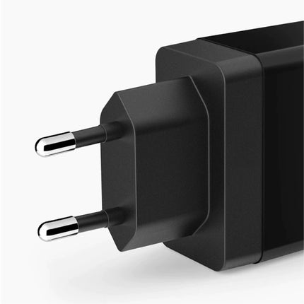 24W Stekkerlader - PowerIQ Wallcharger AC Thuislader Muur Oplader Adapter Zwart
