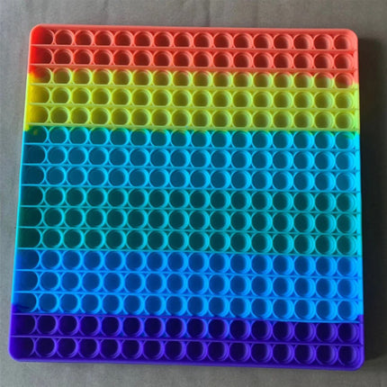 XXXL Pop It 500mm - Extra Extra Groot Fidget Anti Stress Speelgoed Bubble Toy Siliconen Vierkant Regenboog