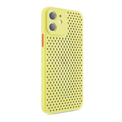 iPhone XS - Ultra Slank Hoesje Warmteafvoer Cover Case Geel
