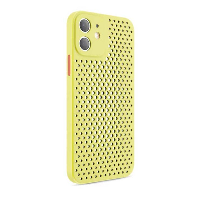 iPhone XS - Ultra Slank Hoesje Warmteafvoer Cover Case Geel
