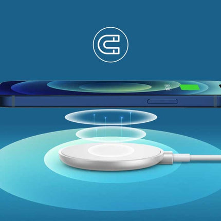 Powerwave Magnetische Oplader - Draadloos Opladen Fast Charge Qi Universeel 7.5W Wit