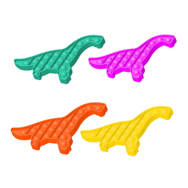 Pop It Dino - Fidget Anti Stress Speelgoed Bubble Toy Siliconen Roze