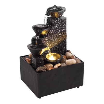 Zen Sier Waterval met Keien - Feng Shui Fontein Decor 