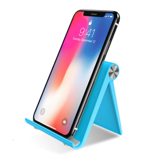 Universele Telefoonhouder Bureau Standaard - Videobellen Smartphone Holder Desk Stand Blauw