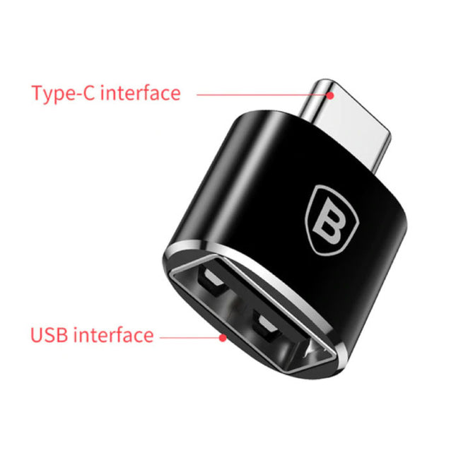 Type C naar USB Adapter Converter - USB Vrouwelijk / USB-C Mannelijk - 2.4A Snelladen en Data Overdracht