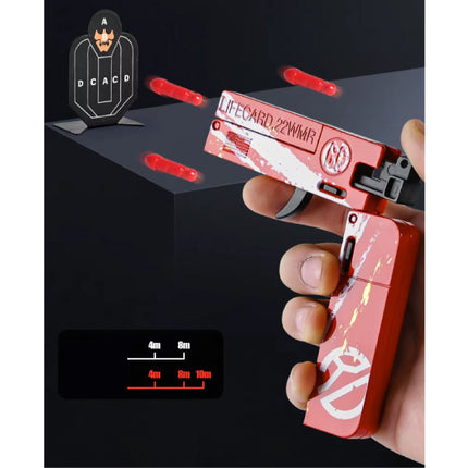 Lifecard Vouwbaar Soft Bullet Pistool - Speelgoed Shell Geweer - Rood