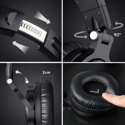 Pro-C Draadloze Koptelefoon - 110 Uur Afspeeltijd - Headset met Microfoon DJ Headphones - Zwart