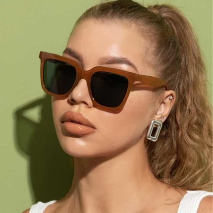Vintage Zonnebril voor Dames - Retro Bril Eyewear UV400 Driving Shades Bruin