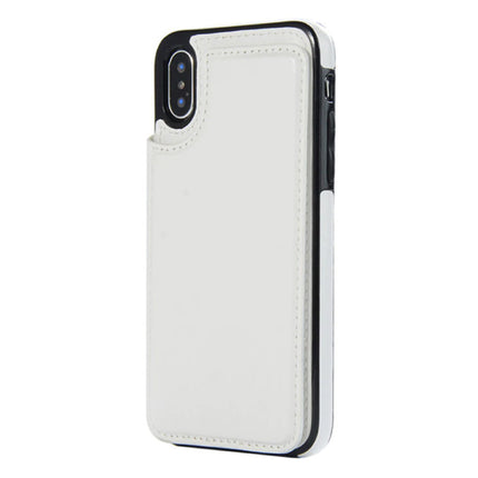 Retro iPhone 11 Pro Leren Flip Case Portefeuille - Wallet Cover Cas Hoesje Wit