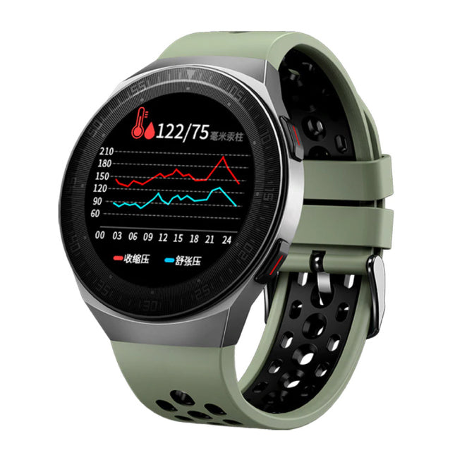 MT-3 Smartwatch met Luidspreker en Hartslagmonitor -  Fitness Sport Activity Tracker Silica Gel Bandje Horloge iOS Android Groen