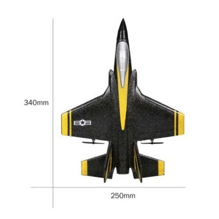 FX-635 RC Fighter Jet Glider met Afstandsbediening - Bestuurbaar Speelgoed Model Vliegtuig Zwart