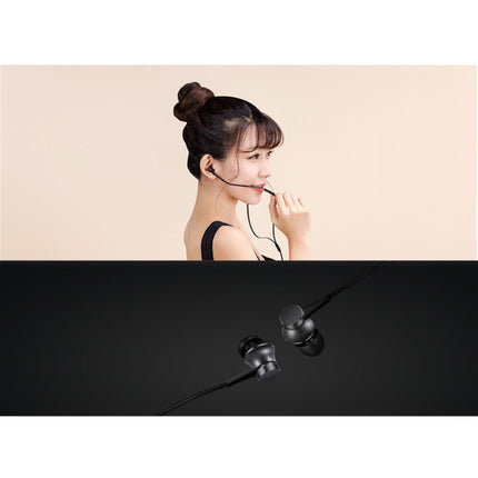 Mi Piston Oordopjes met Microfoon en Controls - 3.5mm AUX Oortjes Wired Earphones Oortelefoon Zwart