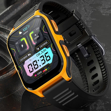 P73 Smartwatch - Siliconen Bandje - 1.9" Militaire  Sport Activity Tracker Horloge - Zwart Grijs