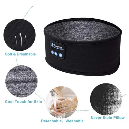Bluetooth Slaapmasker met Speakers - Draadloze Slaap Koptelefoon Sport Hoofdband Zwart