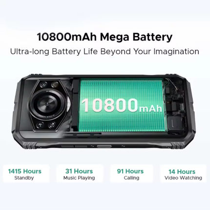 S Cyber Pro Smartphone Outdoor - Octa Core - 32 GB RAM - 256 GB Opslag - 50 MP Camera - 10800mAh Batterij - Groen