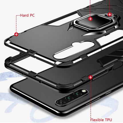 Oppo Reno A Hoesje  - Magnetisch Shockproof Case Cover + Kickstand Zwart