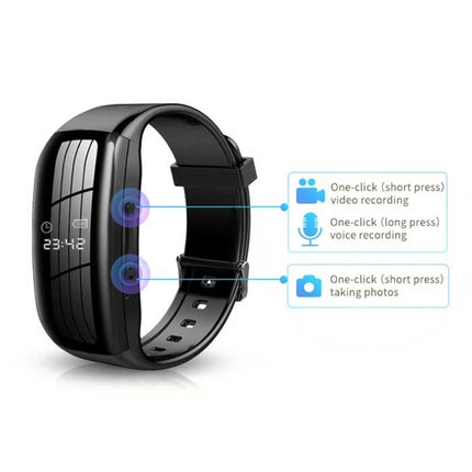 Security Camera Horloge Smartband DVR Camera - 1080p - 8 GB Ingebouwd Geheugen