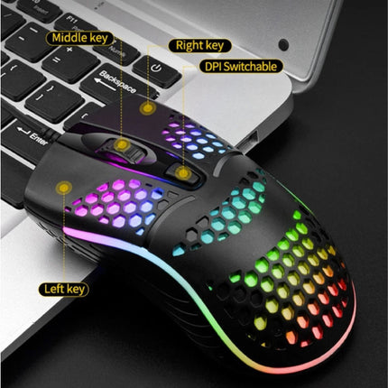 Optische Gaming Muis Bedraad - Tweehandig en Ergonomisch met DPI Aanpassing  tot 2400 DPI - Wit