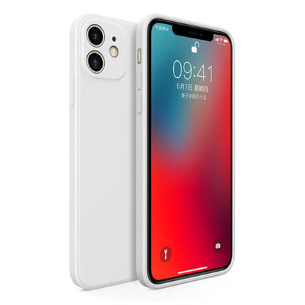 iPhone 11 Pro Square Silicone Hoesje - Zachte Matte Case Liquid Cover Wit