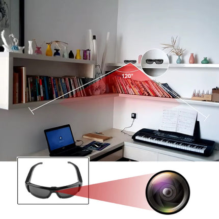 Zonnebril Camcorder - Camera DVR Video Recorder Glasses HD 1080p  - Zwart