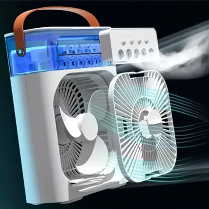 Draagbare Ventilator / Humidifier / Air Conditoner - Mini USB Luchtkoeler - Zwart