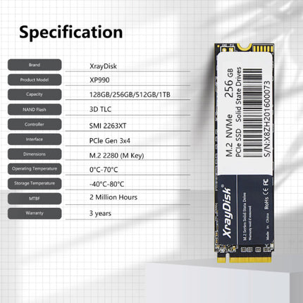 M.2 Interne SSD Harde Schijf - 512 GB - PCIe NVME - Solid State Drive Geheugen Kaart voor PC / Laptop