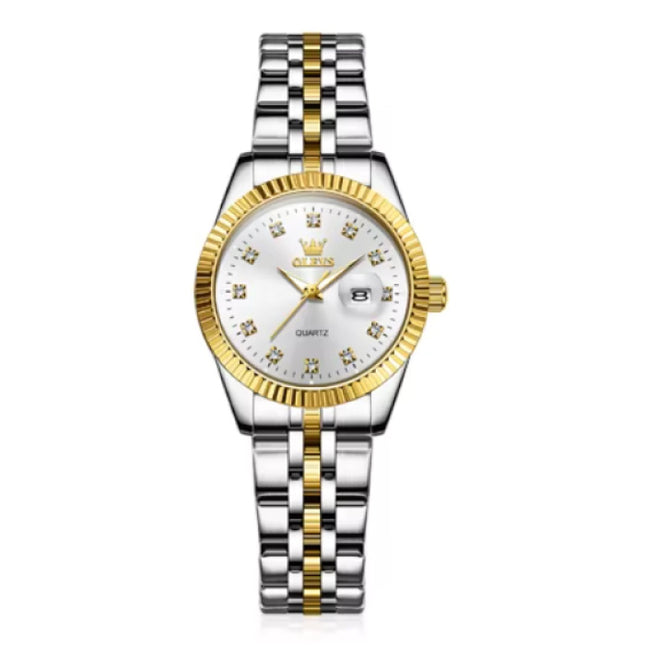 5526 Luxe Kwarts Horloge - 3 ATM Waterdicht Dameshorloge - Goud Wit