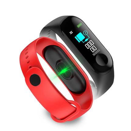 Originele M3 Smartband Fitness Sport Activity Tracker Smartwatch Smartphone Horloge OLED iOS Android iPhone Samsung Huawei Rood