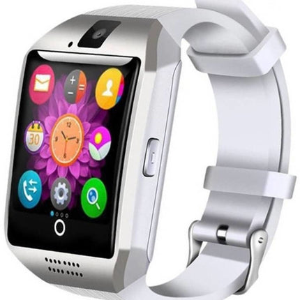 Originele Q18 Smartwatch Curved HD Smartphone Fitness Sport Activity Tracker Horloge OLED iOS Android iPhone Samsung Huawei Wit