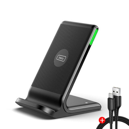 3 in 1 Oplaadstation met Oplaadkabel - Compatibel met Apple iPhone / iWatch / AirPods -  Charging Dock 15W Wireless Pad Zwart
