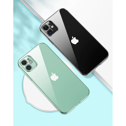 iPhone 7 Plus Hoesje Luxe Frame Bumper - Case Cover Silicone TPU Anti-Shock Lichtgroen