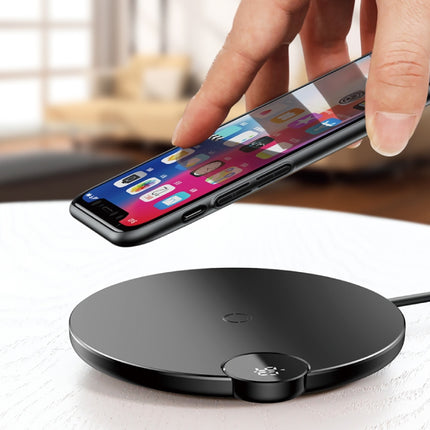 Qi Universele Draadloze Oplader 10W LED Display Wireless Charging Pad Wit